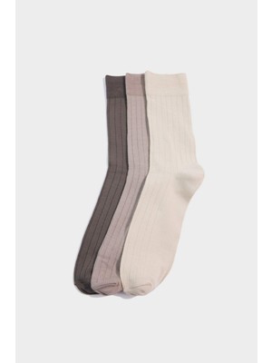 DeFacto Erkek Dikişsiz 3'lü Bambu Uzun Çorap G2132AXNS