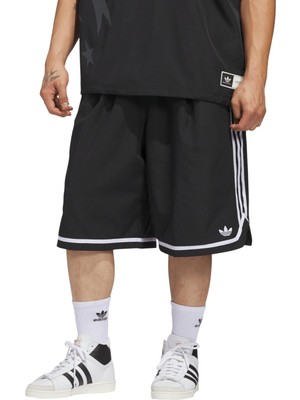 AJZ6968 Adidas Long Short Erkek Şort ve Kapri Siyah