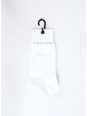 Black On Black Beyaz Kadın Patik Çorap YMR005