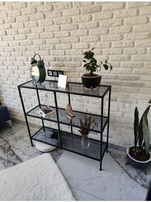 Normadia Modern Füme Cam Köşe Dresuar, 80 Cm, Şık ve Fonksiyonel Tasarım