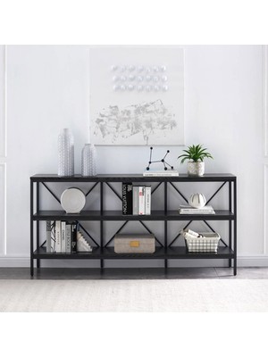 Normadia Modern 3 Raflı Çok Amaçlı Ahşap Konsol, Şık ve Kullanışlı Tasarım
