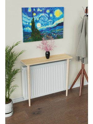 Normadia Modern 2 Ayaklı Petek Üstü Raf, 80 Cm, Akçaağaç Renk