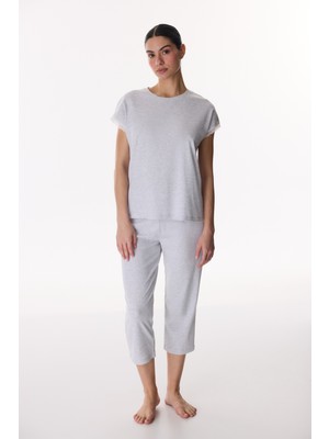 Penti Açık Gri Chloe Grey Kapri Pijama Takımı