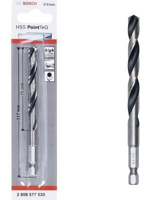 SHC4200 Mey Ithalat® Pointteq Altıgen Şaftlı Hss Matkap Ucu 8 mm