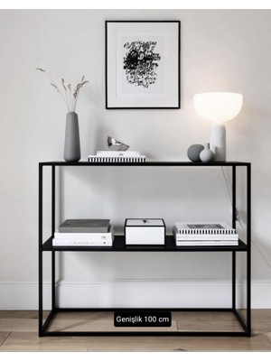 Normadia Modern Siyah Ahşap Dresuar, 100 cm Kahve Köşesi, Şık ve Zarif Tasarım