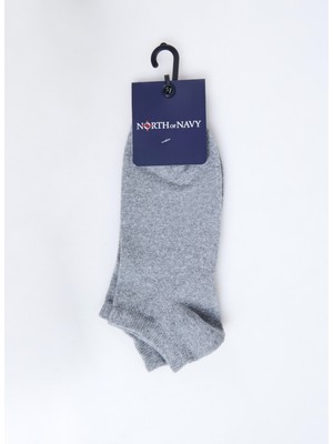 North Of Navy Gri Melanj Erkek Patik Çorap YMR006