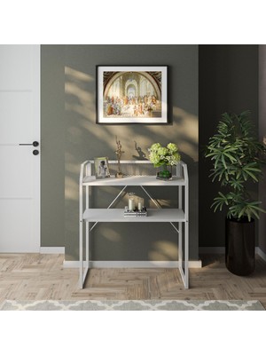 Normadia Şık Beyaz Dresuar Konsol, Modern ve Kullanışlı Tasarım