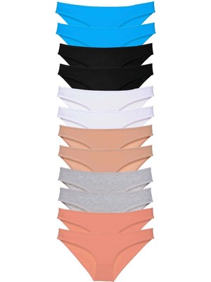 Giyim 12 Adet Eko Set Likralı Kadın Slip Külot Çok Renkli 4