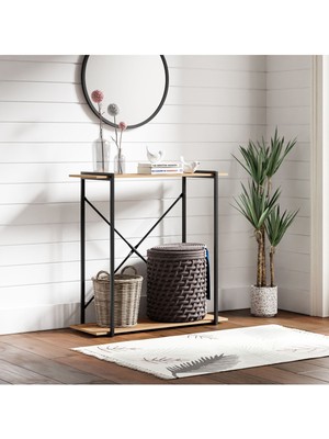 Normadia Metal Ayaklı Çam Dresuar, Raflı ve Dekoratif Tasarım