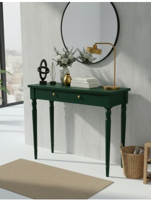 Normadia 80 cm Masif Tornalı Yeşil Dresuar, Şık ve Dayanıklı Tasarım