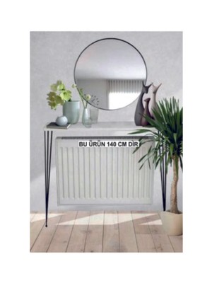 Normadia Oval Metal Ayaklı Beyaz Raf, 140CM, 120-130 Petek Için, Şık ve Dayanıklı