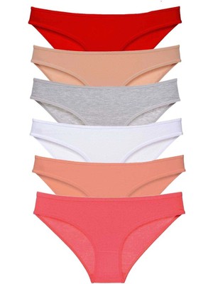 Giyim 6 Adet Süper Eko Set Likralı Kadın Slip Külot Renk 5