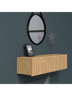 Normadia Modern Konsol ve Makyaj Masası, Duvara Monte Mdf Raf, 90CM, Şık Tasarım