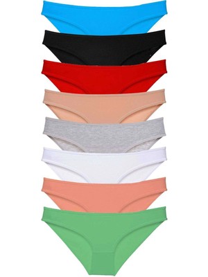 Giyim 8 Adet Süper Eko Set Likralı Kadın Slip Külot Set 1