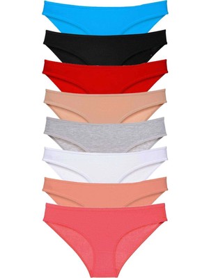 Giyim 8 Adet Süper Eko Set Likralı Kadın Slip Külot Set 2