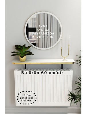 Normadia Beyaz Pvc Petek Üstü Tak Çıkar, Uçan Raf & Dresuar Duvar Montajsız 60 cm