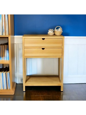 Normadia Doğal Masif Ahşap Dresuar, Şık ve Dayanıklı Oturma Odası Mobilyası