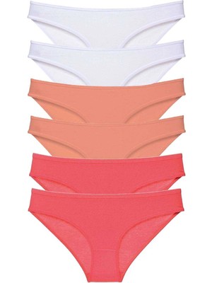 Giyim 6 Adet Süper Eko Set Likralı Kadın Slip Külot 551