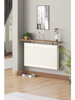 Normadia Oval Kenar Atlantik Çam 80 cm Petek Üstü Uçan Raf, Şık ve Modern Tasarım