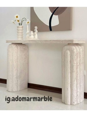 Normadia Traverten Dresuar, Mermer Konsol, Antre Masası, Doğal Taş Tasarım