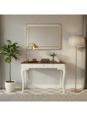 Normadia 120 cm Masif Rustik Krem Ceviz Dresuar, Şık ve Doğal Tasarım