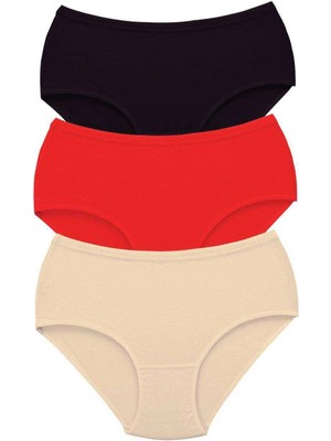 Giyim 3 Adet Tutku Kadın Yüksek Bel Bato Kalın Lastik Külot S1