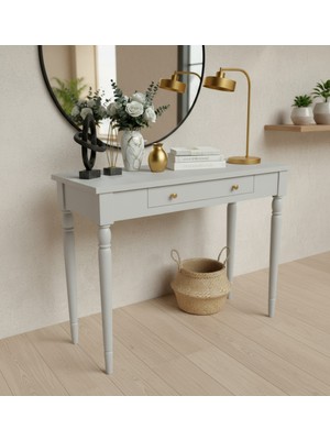 Normadia 120 cm Masif Tornalı Açık Gri Modern Dresuar, Şıklık ve Fonksiyonellik