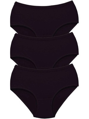 Giyim 3 Adet Tutku Kadın Yüksek Bel Bato Kalın Lastik Külot Siyah