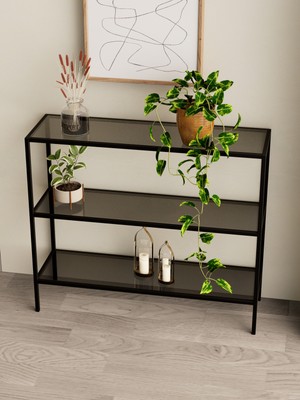 Normadia Modern 3 Katlı Metal Dresuar, 100 Cm, Kahve Renk, Şık ve Fonksiyonel