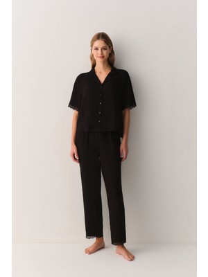 Suwen Armony Gömlek Yaka Pijama Takımı
