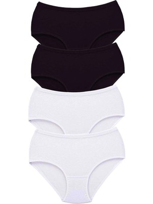 Giyim 4 Adet Tutku Kadın Yüksek Bel Bato Kalın Lastik Külot S4