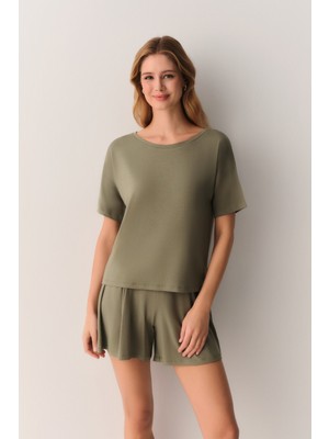 Suwen Stella Modal Tişört Şort Pijama Takımı