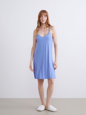 Lc Waikiki Yeni Sezon V Yaka Askılı Kadın Gecelik