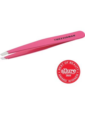 TWEEZERMAN Pretty In Pink Eğik Uçlu Cımbız 1 Parça Tüm Ciltler İçin Hassas Kullanım