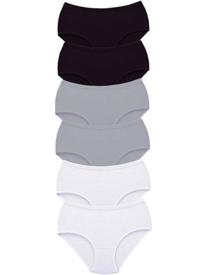 Giyim 6 Adet Tutku Kadın Yüksek Bel Bato Kalın Lastik Külot S16