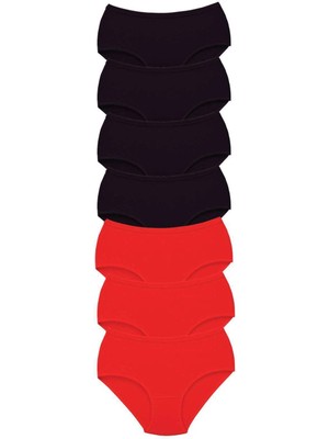 Giyim 7 Adet Tutku Kadın Yüksek Bel Bato Kalın Lastik Külot S1