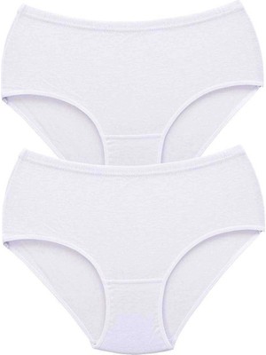 Giyim 2 Adet Tutku Kadın Yüksek Bel Bato Kalın Lastik Külot Beyaz