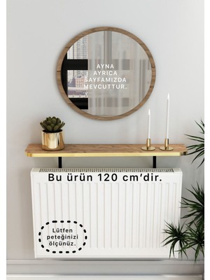 Normadia Çam Petek Üstü Tak Çıkar Uçan Raf ve Dresuar Oval Kesim 120 cm