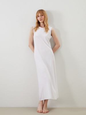 Lc Waikiki Yeni Sezon Kadın Bisiklet Yaka Düz Elbise Astarı