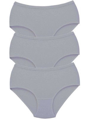 Giyim 3 Adet Tutku Kadın Yüksek Bel Bato Kalın Lastik Külot Gri