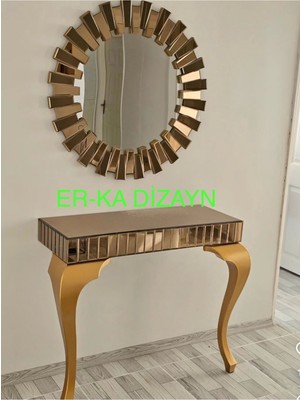 Normadia Ayna Kaplamalı Ultra Lüks Çekmeceli Şık Dresuar Takımı