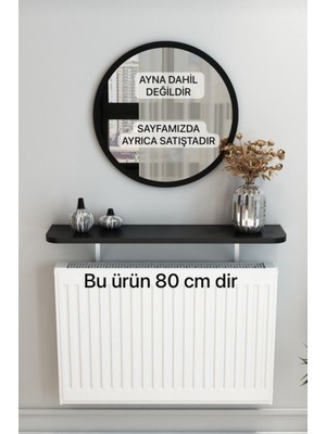 Normadia Uçan Raf ve Dresuar, Petek Üstü Tak Çıkar, Duvar Montajsız, Oval Kesim 80 cm