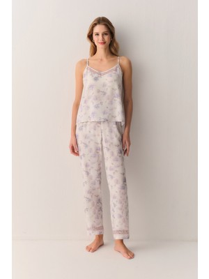 Suwen Lilac Atlet Pantolon Pijama Takımı