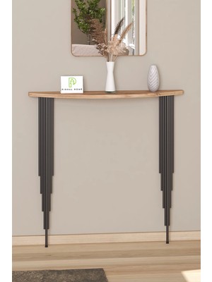 Normadia Şık Yarım Ay Dresuar Rafı Atlantik Çam Siyah Ayak 100X18CM