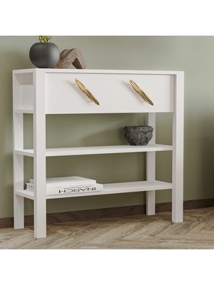 Normadia Modern 90 cm Dresuar, Raflı Konsol ve Antre Dolabı Seti