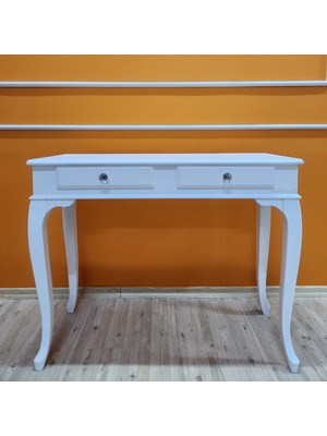 Normadia 120 cm Lake Beyaz Çekmeceli Makyaj Masası, Şık ve Kullanışlı Tasarım