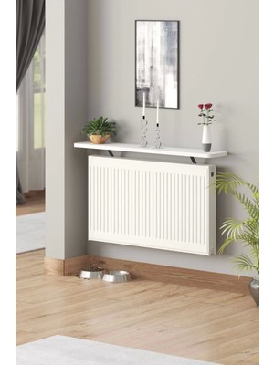 Normadia 60CM Oval Beyaz Petek Üstü Uçan Raf, Modern ve Şık Tasarım