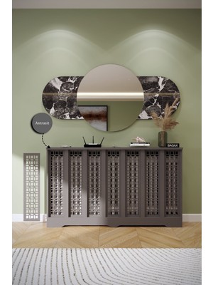 Normadia Ayasofya Model Dresuar, Antrasit, 136 cm Iç Ölçü, 140 cm Dış Ölçü, Petek Kaplama