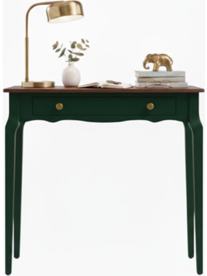 Normadia 85 cm Yeşil Ceviz Konik Dresuar, Şık ve Doğal Tasarım ile Şıklık Katar