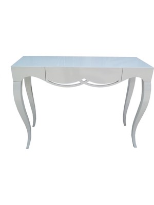 Normadia El Yapımı Klasik Dresuar, Parlak Beyaz, Kayın Ağacı, Aslan Ayak, Cnc Işlem